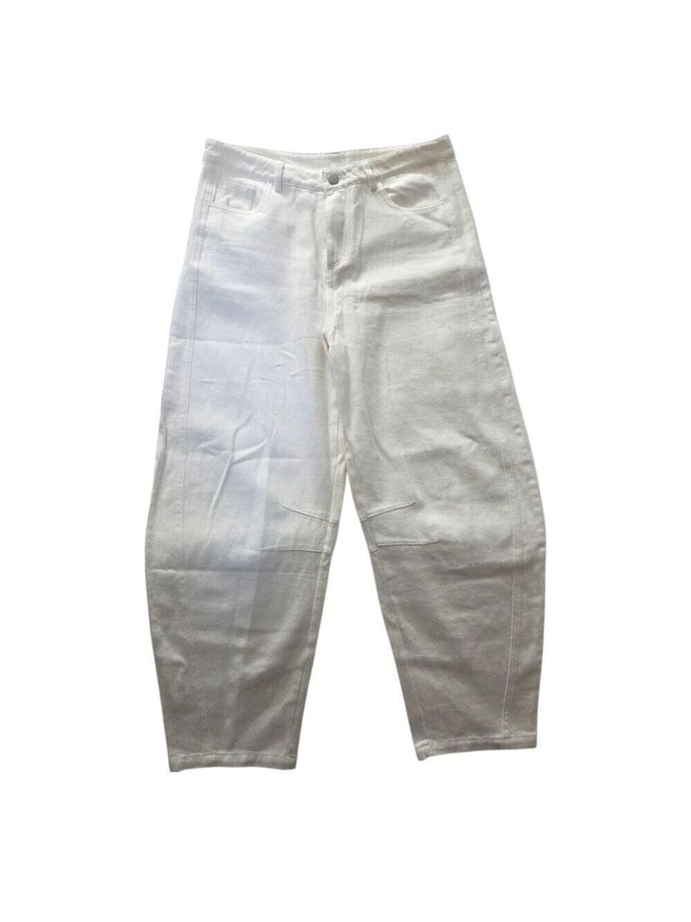 Boutique White High Waisted Paneled Mom Jeans M